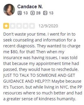 Planned Parenthood Tucson Arizona Patient Reviews