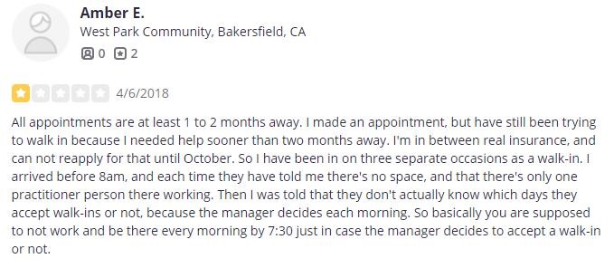Planned Parenthood Bakersfield California Patient Reviews