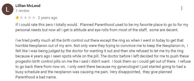 Planned Parenthood Chico California Patient Reviews