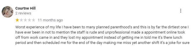 Planned Parenthood Clearlake California Patient Reviews