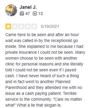 Planned Parenthood El Monte California Patient Reviews