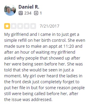 Planned Parenthood Gilroy California Patient Reviews