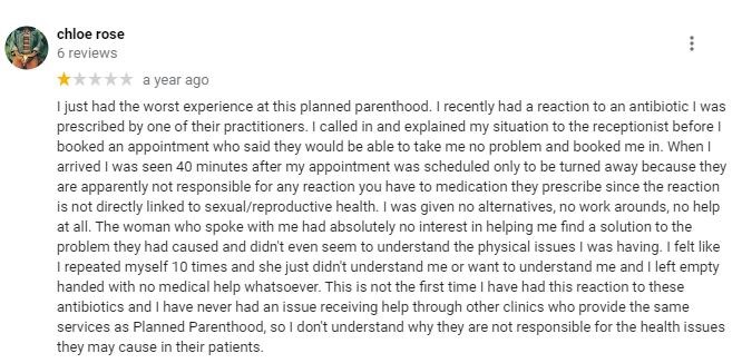 Planned Parenthood Los Angeles California Google Reviews