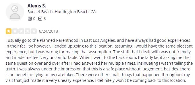 Planned Parenthood Lakewood California Patient Reviews