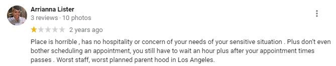 Planned Parenthood Long Beach California Patient Reviews