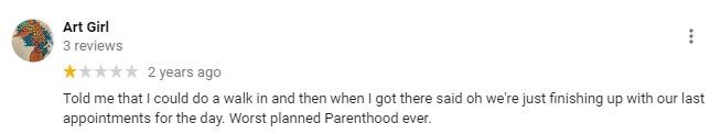Planned Parenthood Sacramento California Google Reviews