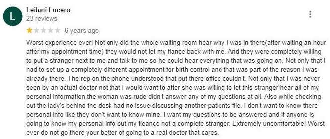 Planned Parenthood Colorado Springs Patient Reviews