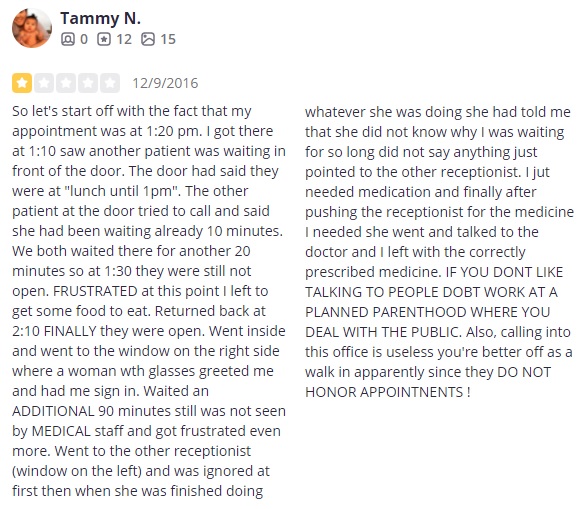 Planned Parenthood Naples Florida Patient Reviews