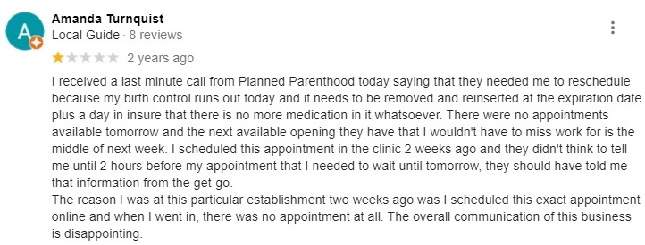 Planned Parenthood Urbandale Iowa Patient Reviews