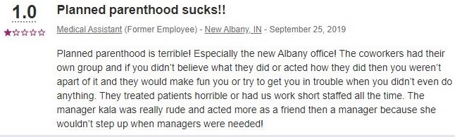 Planned Parenthood New Albany Indiana Employee Reviews