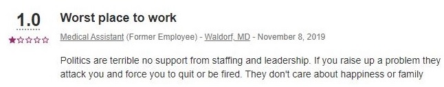 Planned Parenthood Waldorf Maryland Employee Reviews