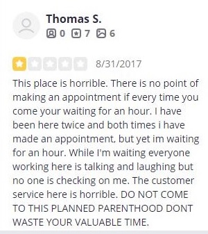 Planned Parenthood Waldorf Maryland Patient Reviews