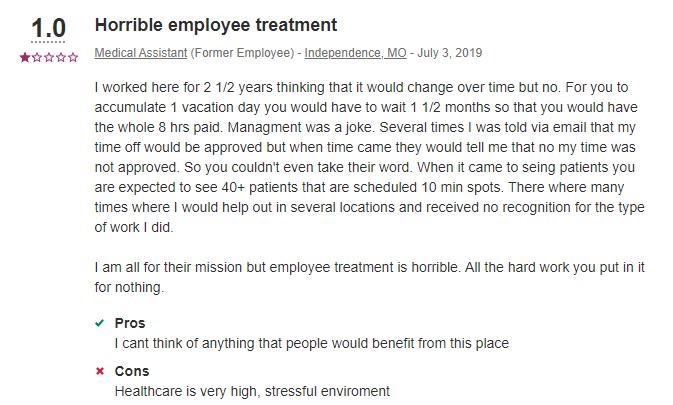 Planned Parenthood Independence Missouri Employee Reviews