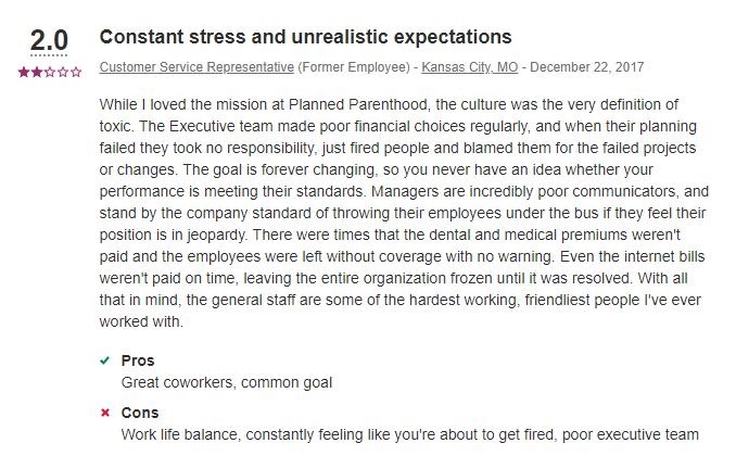 Planned Parenthood Kansas City Missouri Employee Reviews