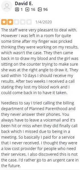 Planned Parenthood Derry New Hampshire Patient Reviews
