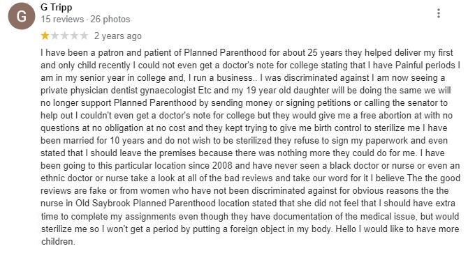 Planned Parenthood West Hartford Connecticut Patient Reviews