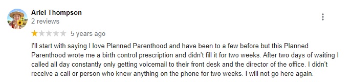 Planned Parenthood Kansas Patient Reviews