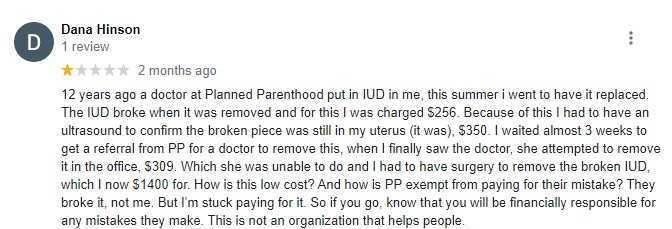 Planned Parenthood Meridian Idaho Patient Reviews