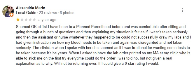 Planned Parenthood Littleton Colorado Patient Reviews