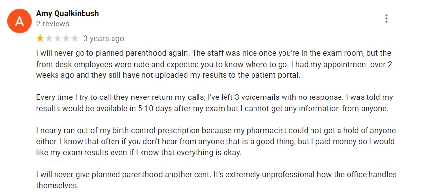 Planned Parenthood Orlando Florida Patient Reviews